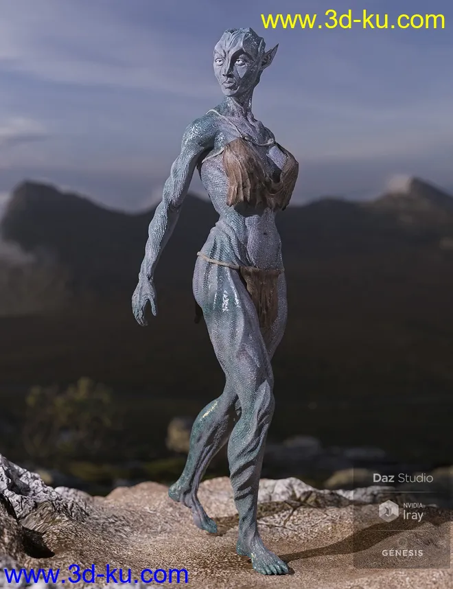 Oumua HD Alien Creature for Genesis 8 Female模型的图片6