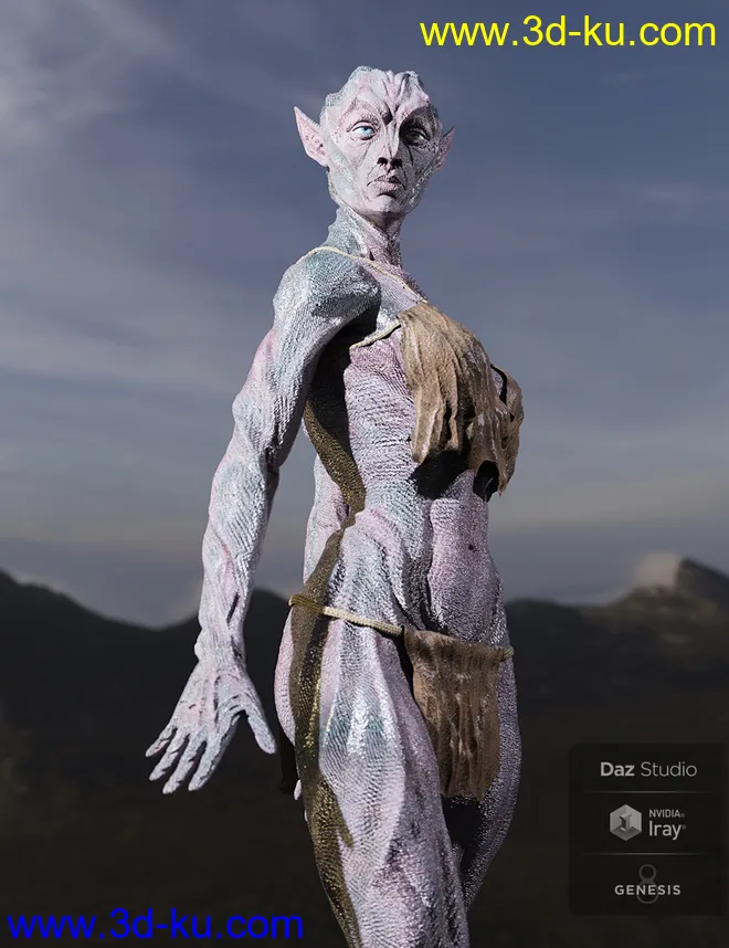 Oumua HD Alien Creature for Genesis 8 Female模型的图片7