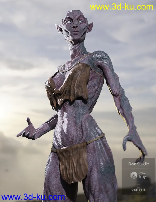 Oumua HD Alien Creature for Genesis 8 Female模型的图片8