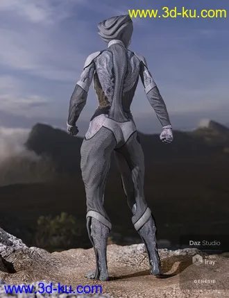 3D打印模型Oumua HD Alien Creature for Genesis 8 Female的图片