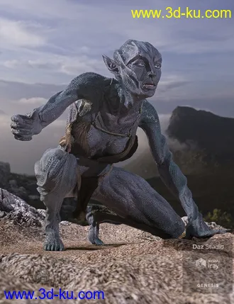 3D打印模型Oumua HD Alien Creature for Genesis 8 Female的图片