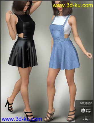 3D打印模型Overall Dress Outfit for Genesis 8 Female(s)的图片