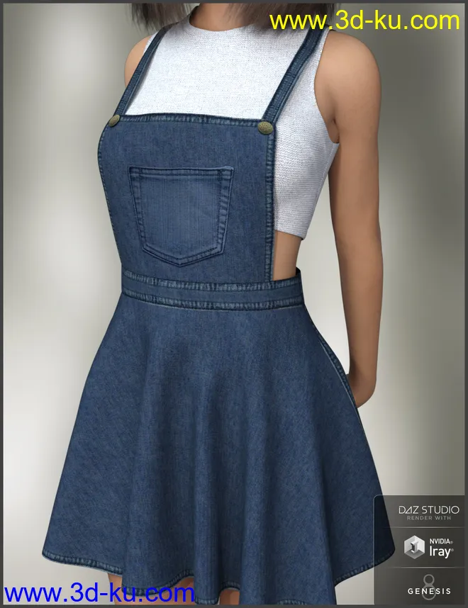 Overall Dress Outfit for Genesis 8 Female(s)模型的图片2