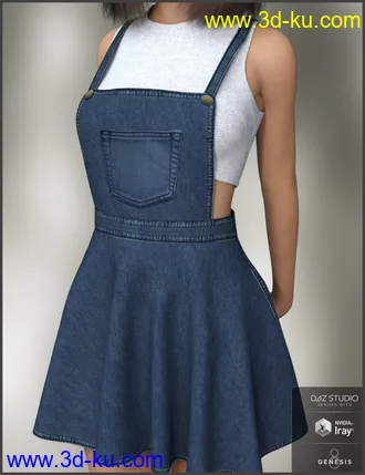 3D打印模型Overall Dress Outfit for Genesis 8 Female(s)的图片