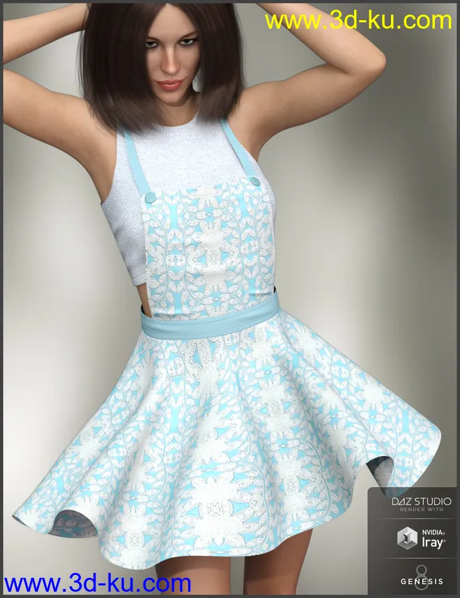 Overall Dress Outfit for Genesis 8 Female(s)模型的图片5
