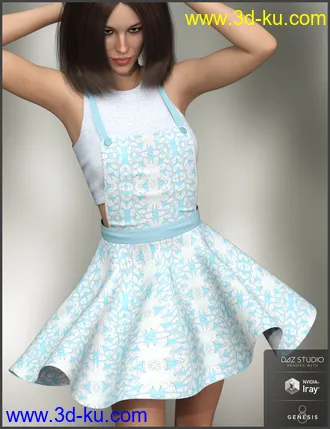 3D打印模型Overall Dress Outfit for Genesis 8 Female(s)的图片