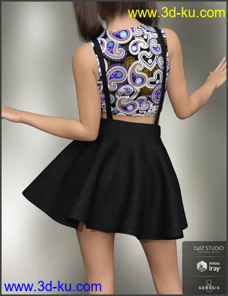3D打印模型Overall Dress Outfit for Genesis 8 Female(s)的图片
