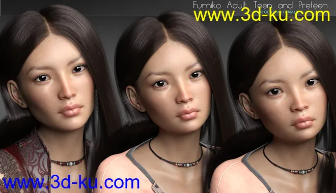 P3D Fumiko for Genesis 8 Female模型的图片2