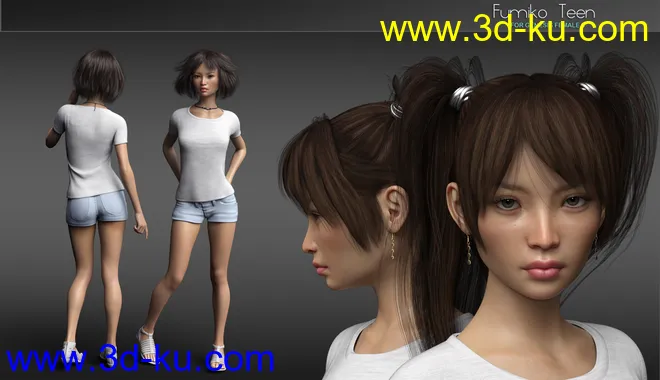 P3D Fumiko for Genesis 8 Female模型的图片4