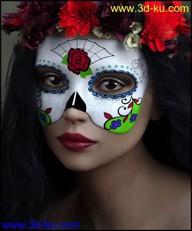 Painted Skin - Masks for G8F模型的图片1