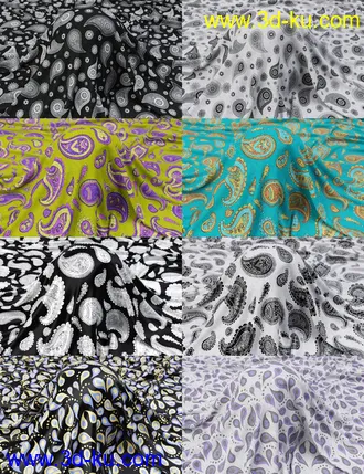 3D打印模型Paisley and Patterns Iray Shaders的图片