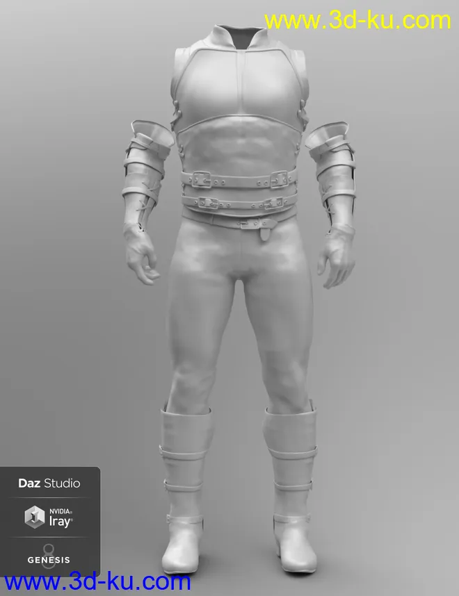 Paladin of Solitude Outfit for Genesis 8 Male(s)模型的图片2