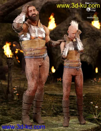 3D打印模型Paladin of Solitude Outfit for Genesis 8 Male(s)的图片