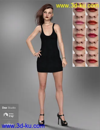 3D打印模型Palmira for Genesis 3 and 8 Female的图片
