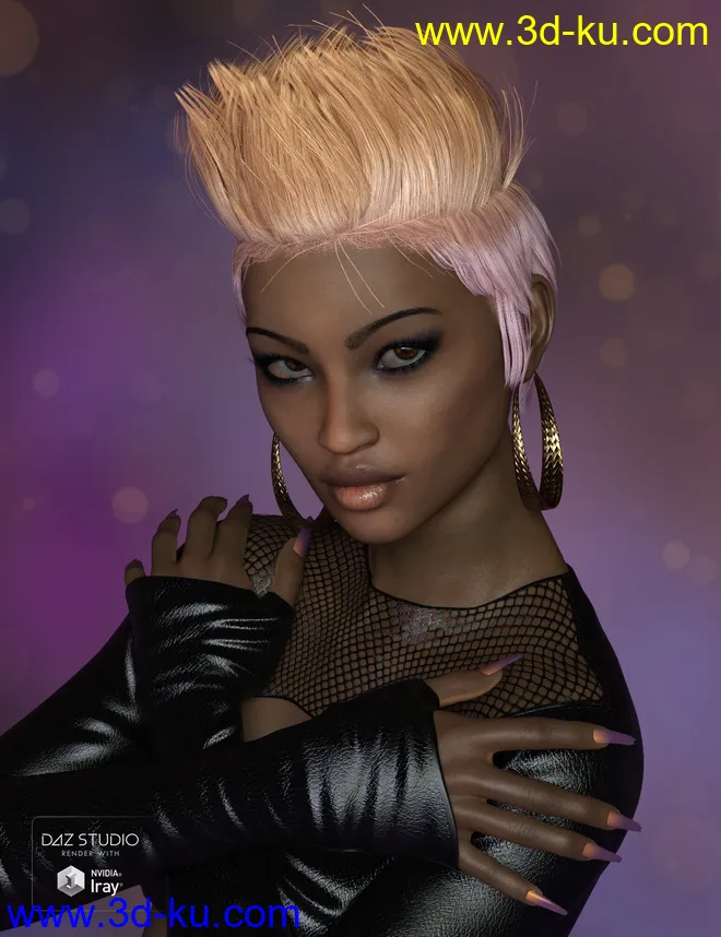 Parece Hair for Genesis 3 and 8 Female(s)模型的图片3