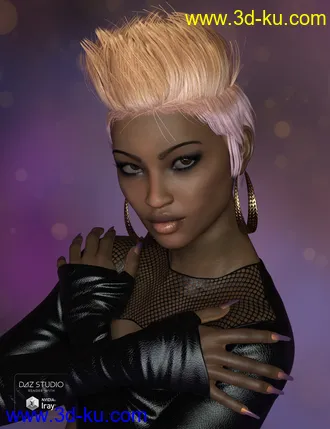 3D打印模型Parece Hair for Genesis 3 and 8 Female(s)的图片
