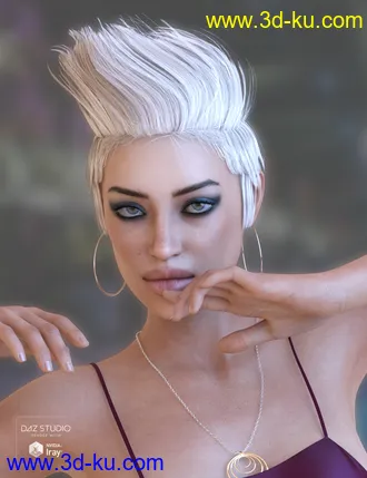 3D打印模型Parece Hair for Genesis 3 and 8 Female(s)的图片