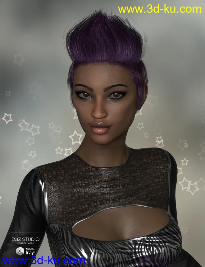 Parece Hair for Genesis 3 and 8 Female(s)模型的图片6