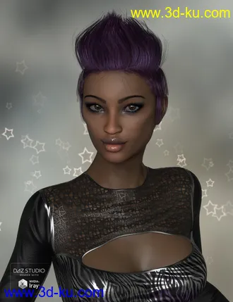 3D打印模型Parece Hair for Genesis 3 and 8 Female(s)的图片
