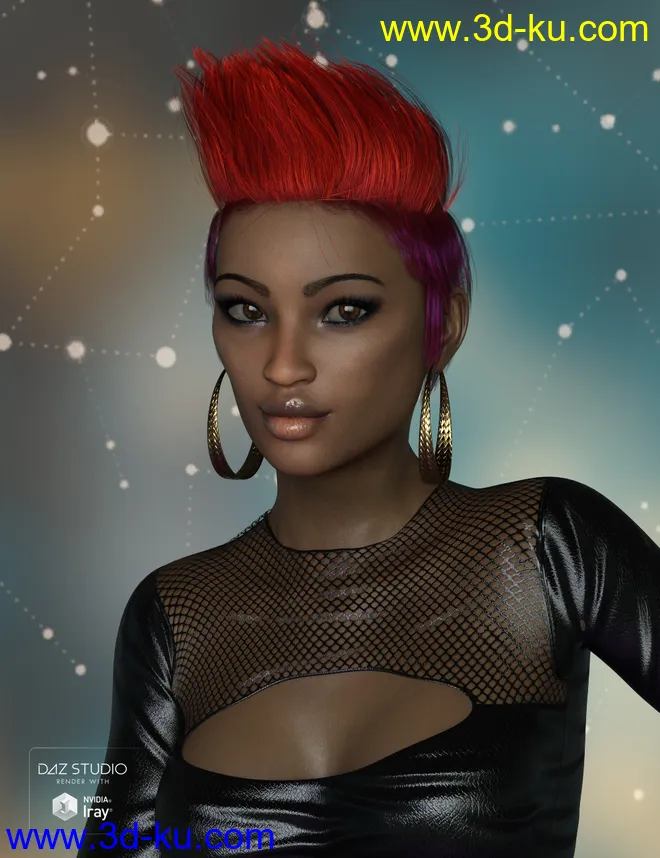 Parece Hair for Genesis 3 and 8 Female(s)模型的图片8