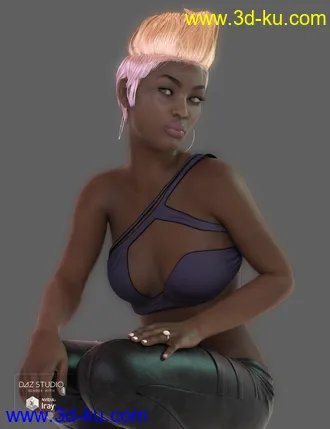 3D打印模型Parece Hair for Genesis 3 and 8 Female(s)的图片