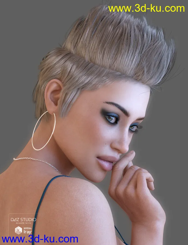 Parece Hair for Genesis 3 and 8 Female(s)模型的图片11