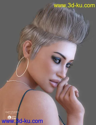 3D打印模型Parece Hair for Genesis 3 and 8 Female(s)的图片