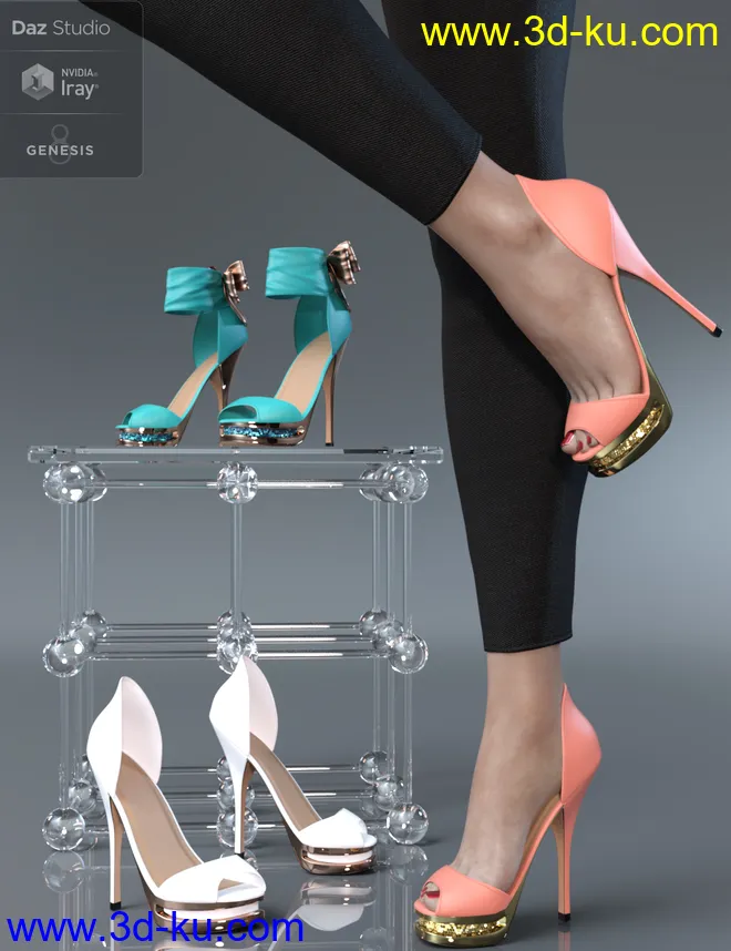 Party Shoes for Genesis 8 Female(s)模型的图片4
