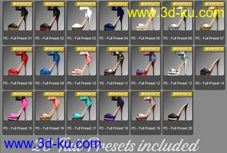 3D打印模型Party Shoes for Genesis 8 Female(s)的图片