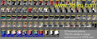 3D打印模型Party Shoes for Genesis 8 Female(s)的图片