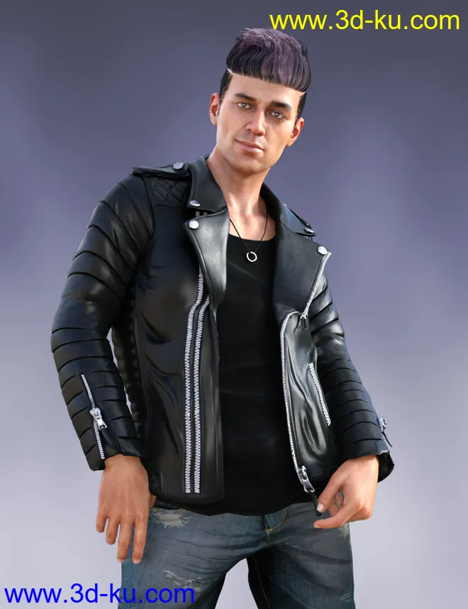 Pop Star Outfit and Hair for Diego 8 and Genesis 8 Male(s)模型的图片5