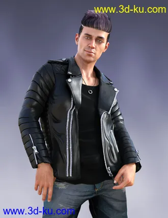 3D打印模型Pop Star Outfit and Hair for Diego 8 and Genesis 8 Male(s)的图片