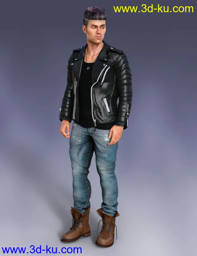Pop Star Outfit and Hair for Diego 8 and Genesis 8 Male(s)模型的图片6