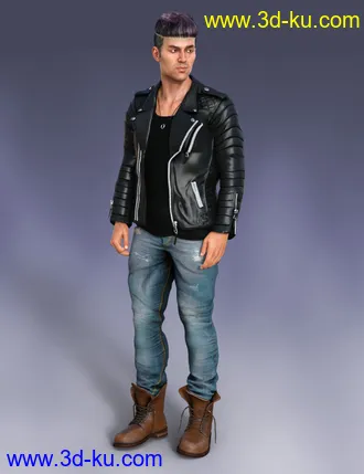 3D打印模型Pop Star Outfit and Hair for Diego 8 and Genesis 8 Male(s)的图片