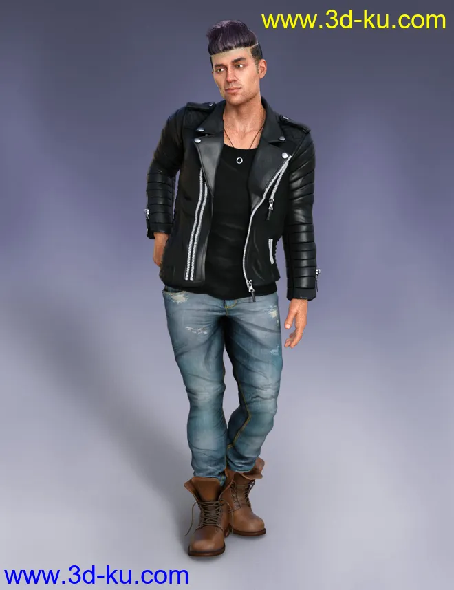 Pop Star Outfit and Hair for Diego 8 and Genesis 8 Male(s)模型的图片7