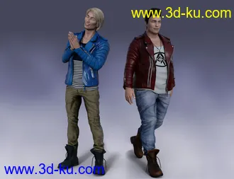 3D打印模型Pop Star Outfit and Hair for Diego 8 and Genesis 8 Male(s)的图片