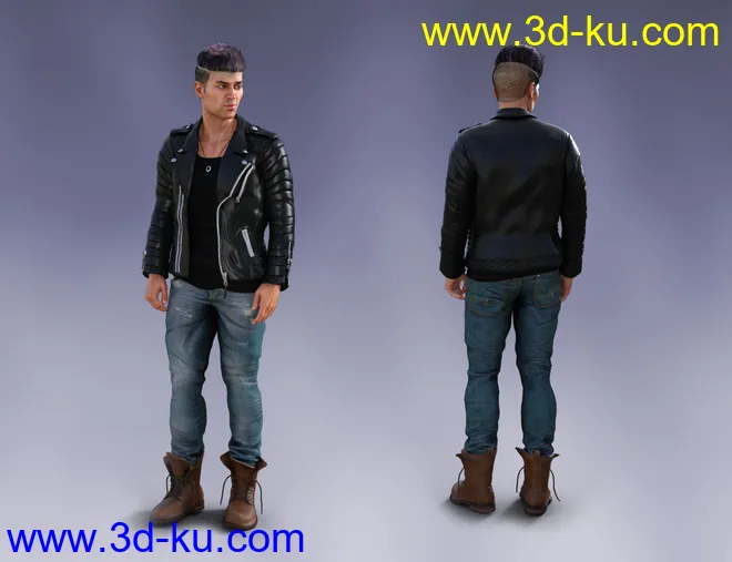 Pop Star Outfit and Hair for Diego 8 and Genesis 8 Male(s)模型的图片12