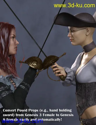 3D打印模型Props & Poses Converter from Genesis 3 Female to Genesis 8 Female的图片