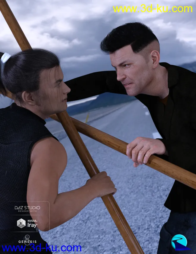 Props & Poses Converter from Genesis 3 Male to Genesis 8 Male模型的图片1