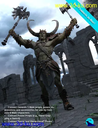 3D打印模型Props & Poses Converter from Genesis 3 Male to Genesis 8 Male的图片