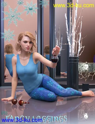 3D打印模型PS Fancy Leggings for Genesis 8 Female的图片
