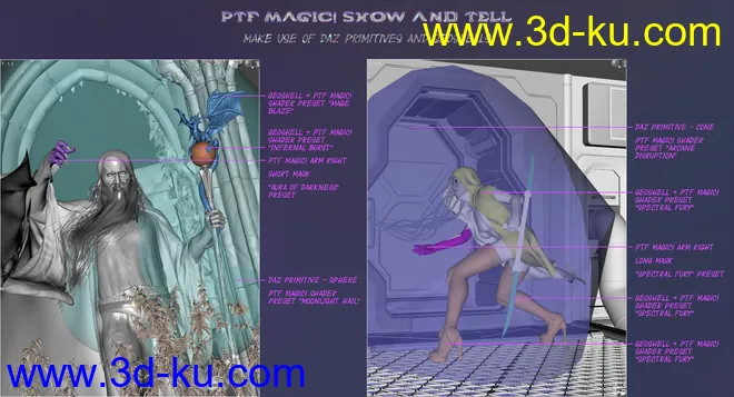 PTF Magic! Shaders and Wearables for Genesis 3 and 8模型的图片11