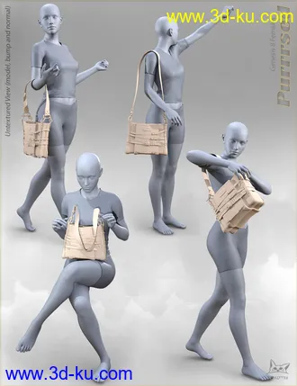 3D打印模型Purrrsed Purse and Poses for Genesis 8 Female(s)的图片