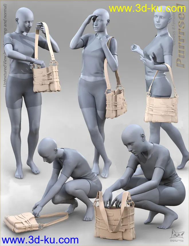 Purrrsed Purse and Poses for Genesis 8 Female(s)模型的图片4