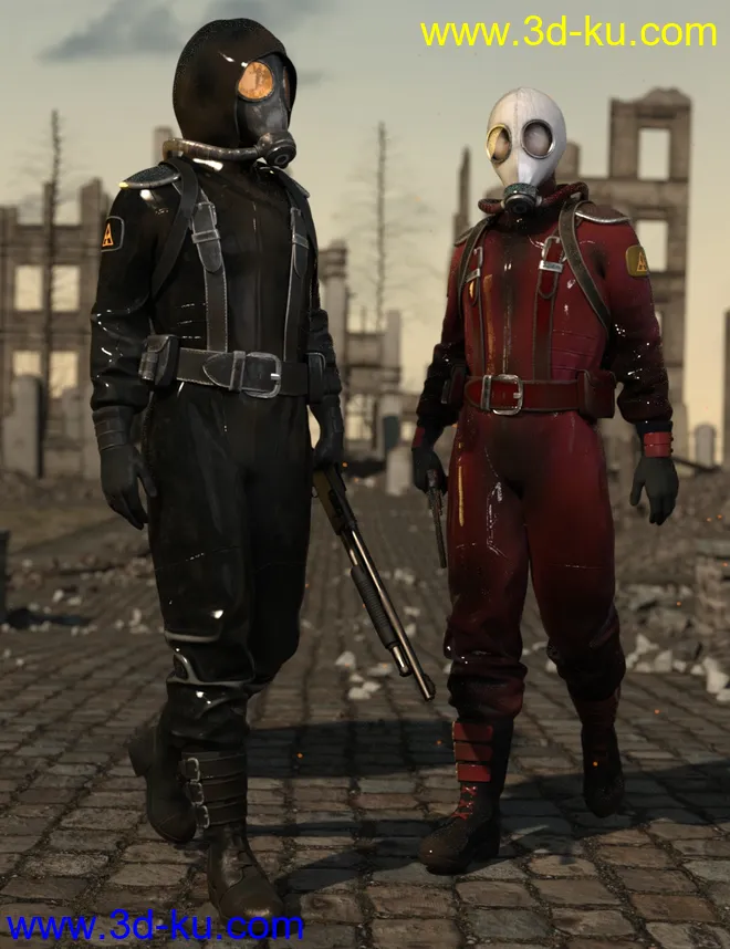 Radioactive Soldier Outfit for Genesis 8 Male(s)模型的图片3