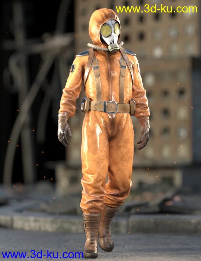 Radioactive Soldier Outfit for Genesis 8 Male(s)模型的图片4