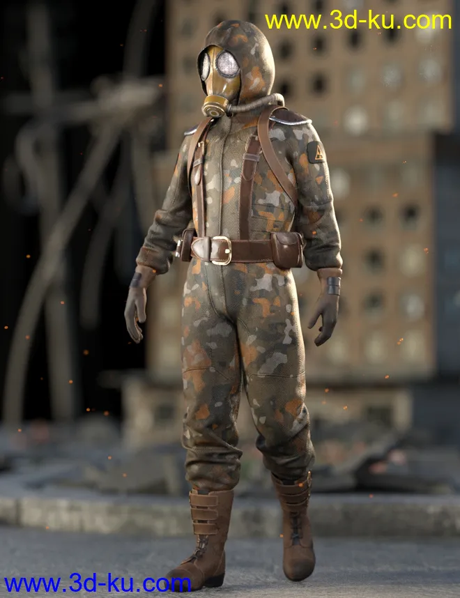 Radioactive Soldier Outfit for Genesis 8 Male(s)模型的图片5