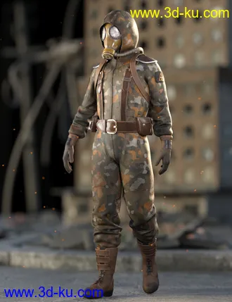 3D打印模型Radioactive Soldier Outfit for Genesis 8 Male(s)的图片