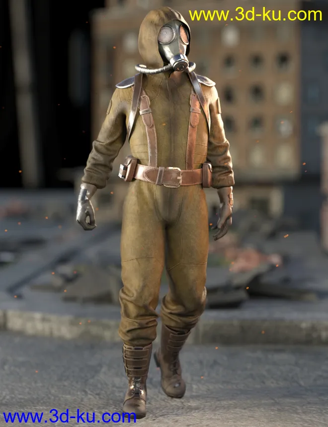 Radioactive Soldier Outfit for Genesis 8 Male(s)模型的图片8