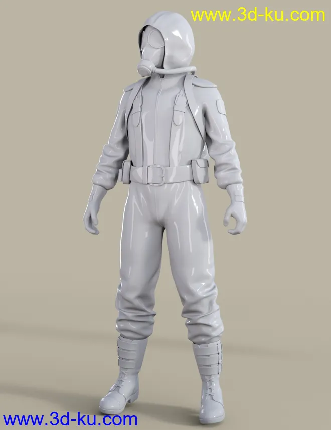 Radioactive Soldier Outfit for Genesis 8 Male(s)模型的图片9